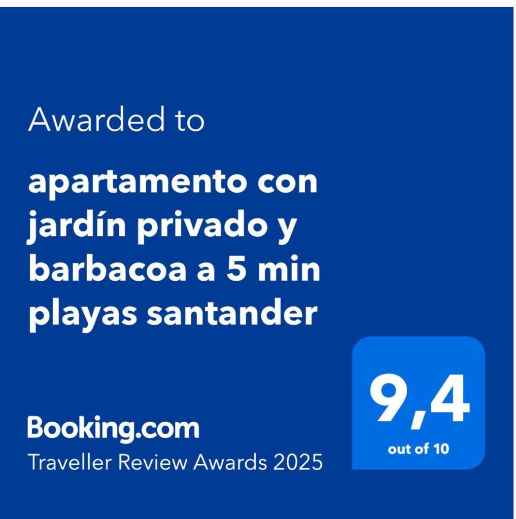 apartamento con jardín privado y barbacoa a 5 min playas santander Exterior foto