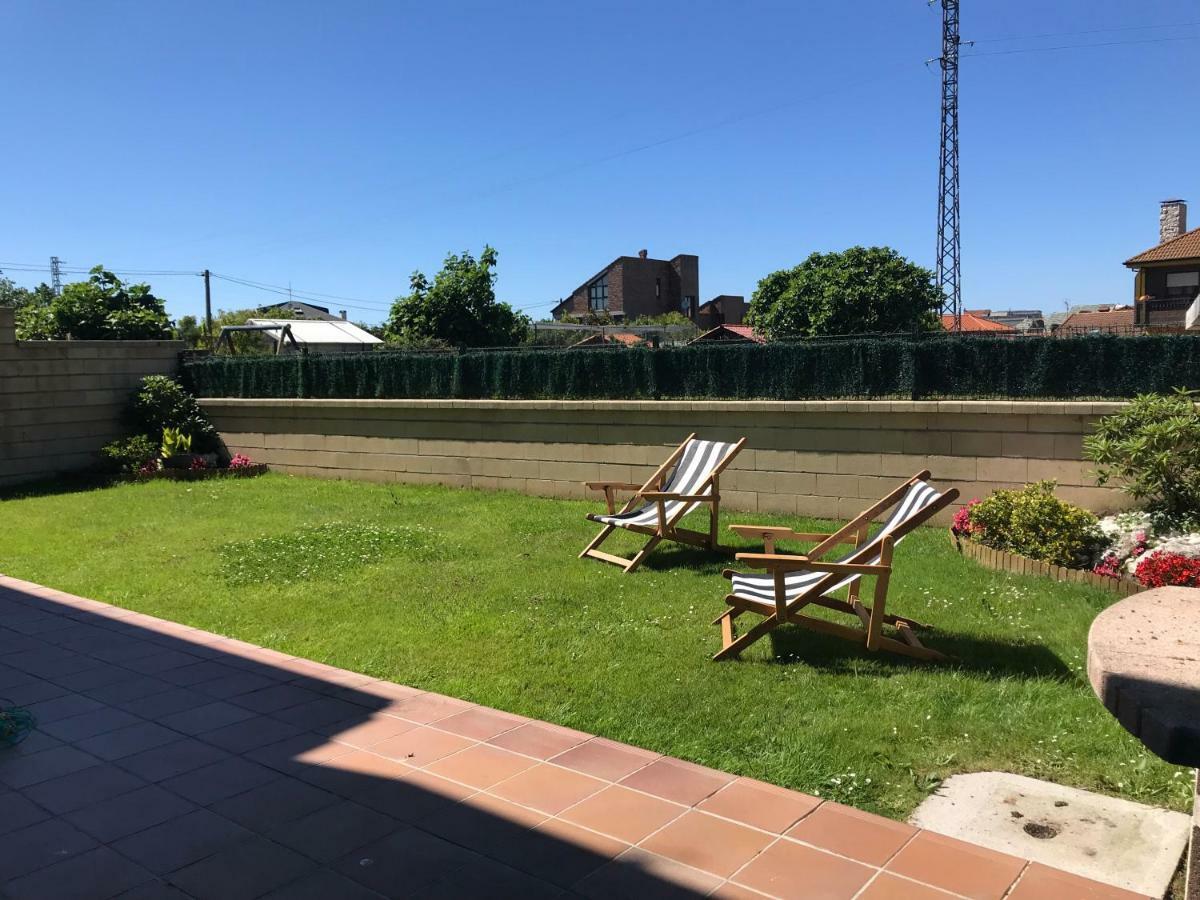 apartamento con jardín privado y barbacoa a 5 min playas santander Exterior foto